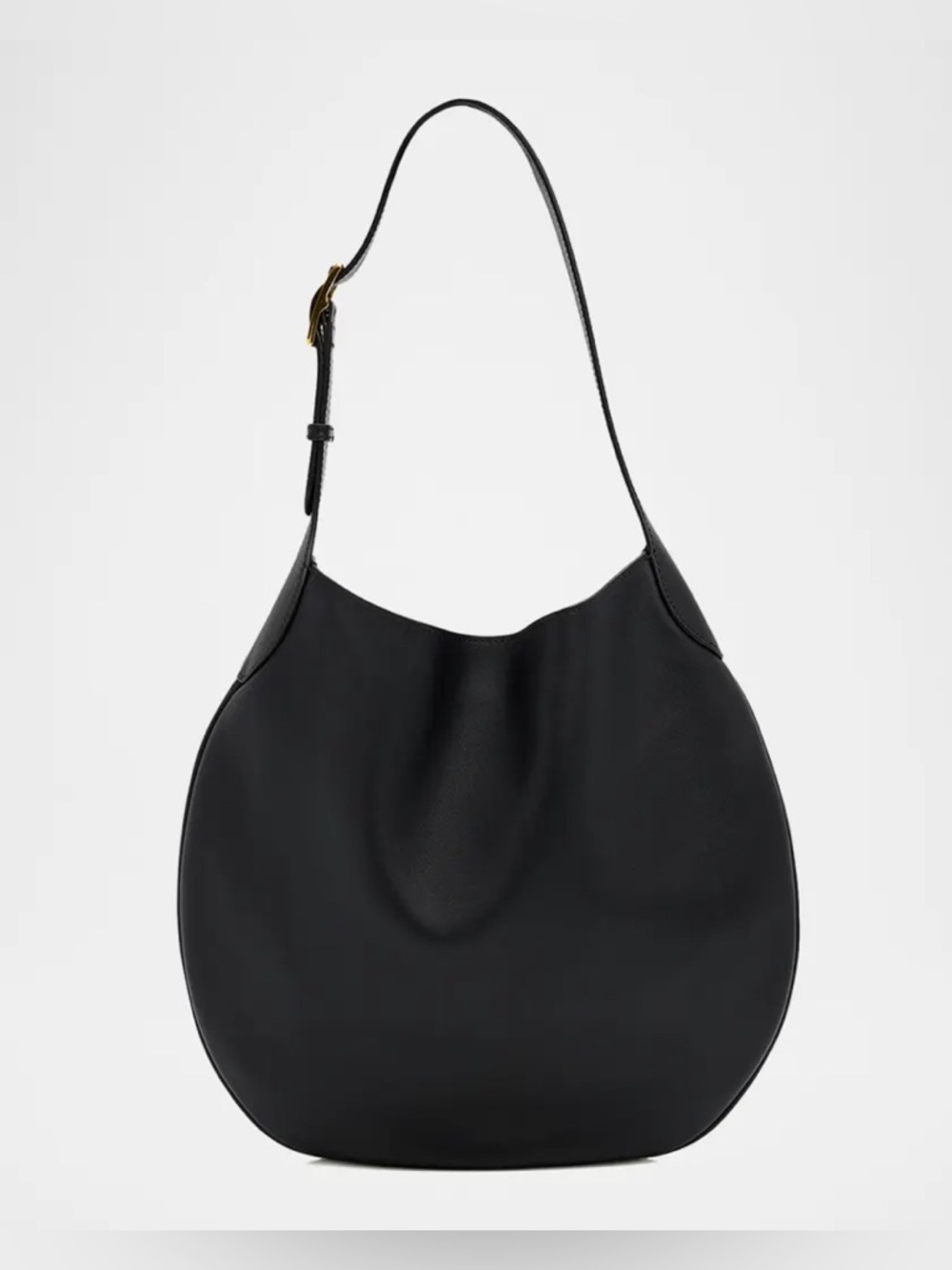 Nili Lotan Jagger Soft Leather Shoulder Bag Black